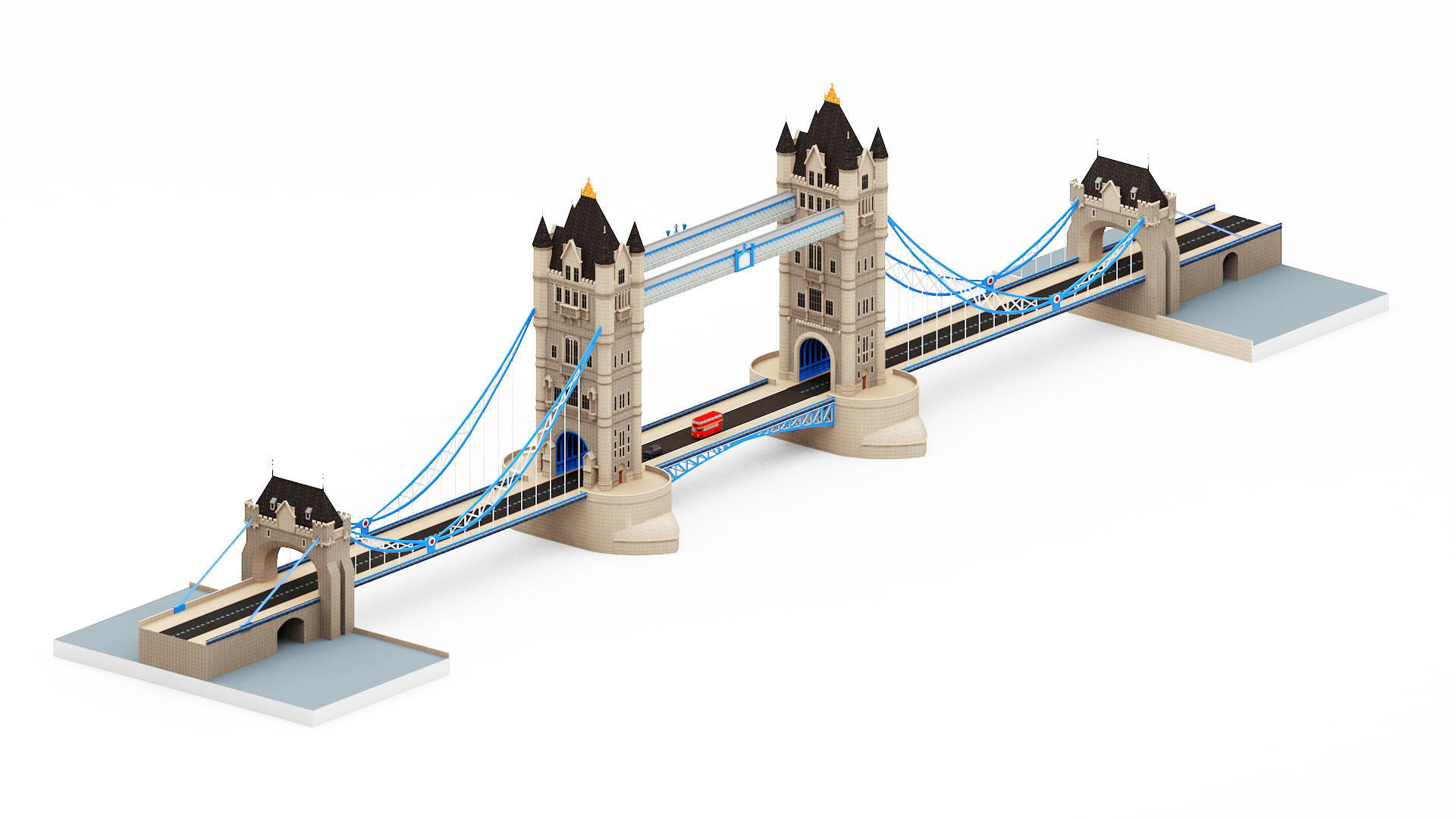 London Tower Bridge 3D model_5