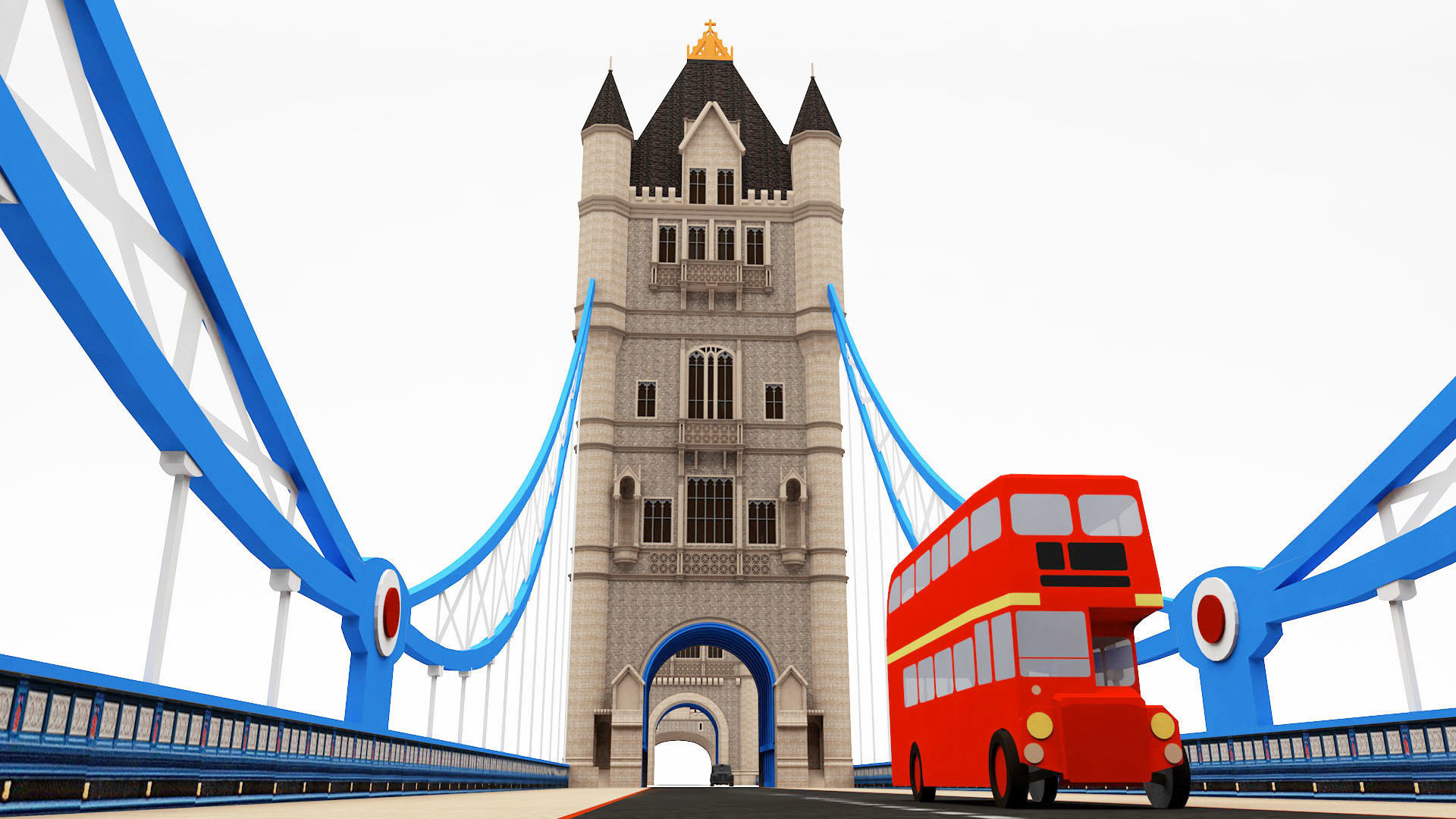 London Tower Bridge 3D model_4