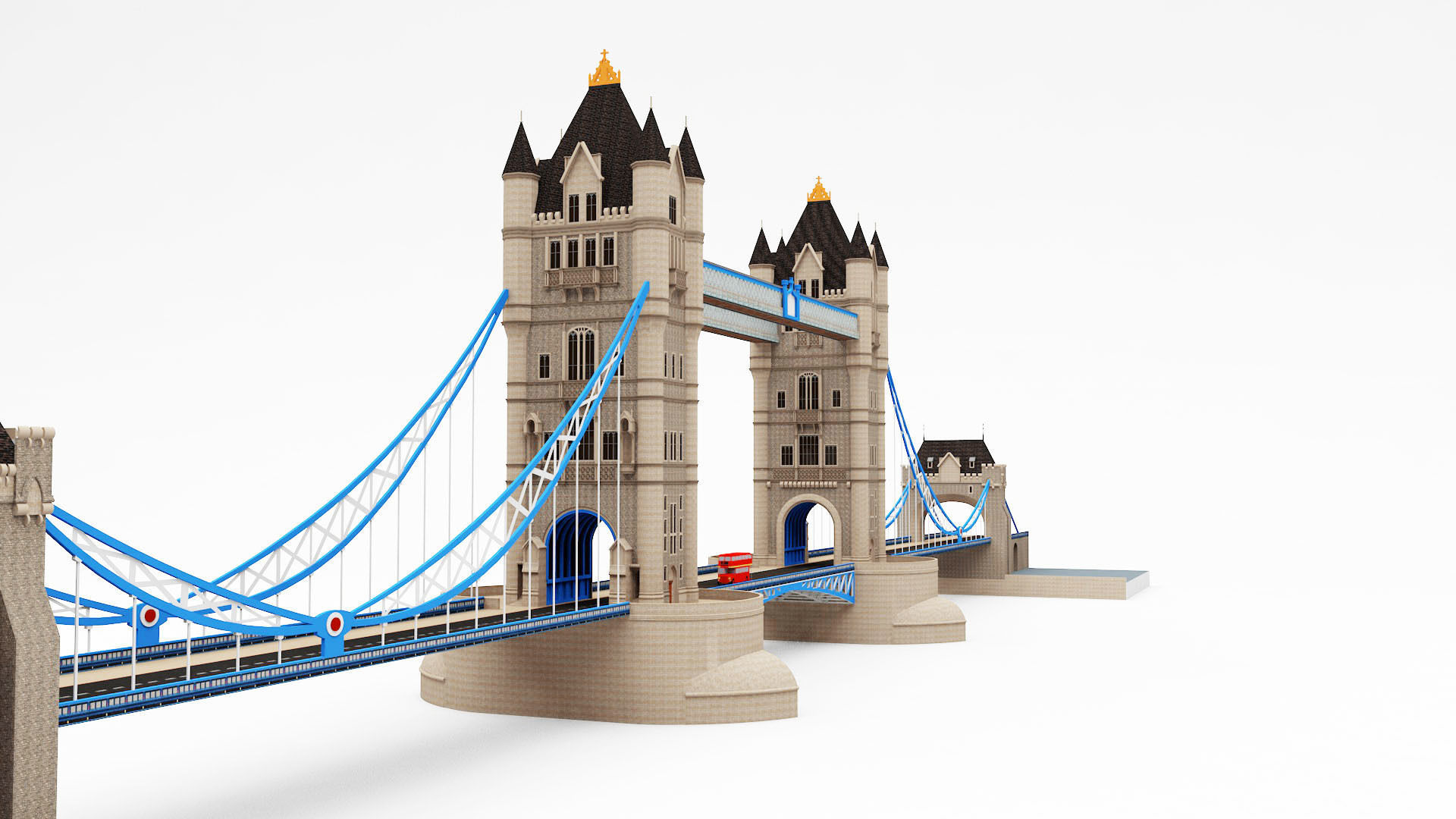 London Tower Bridge 3D model_7