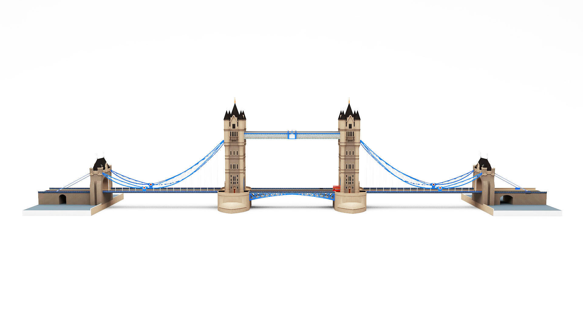 London Tower Bridge 3D model_1