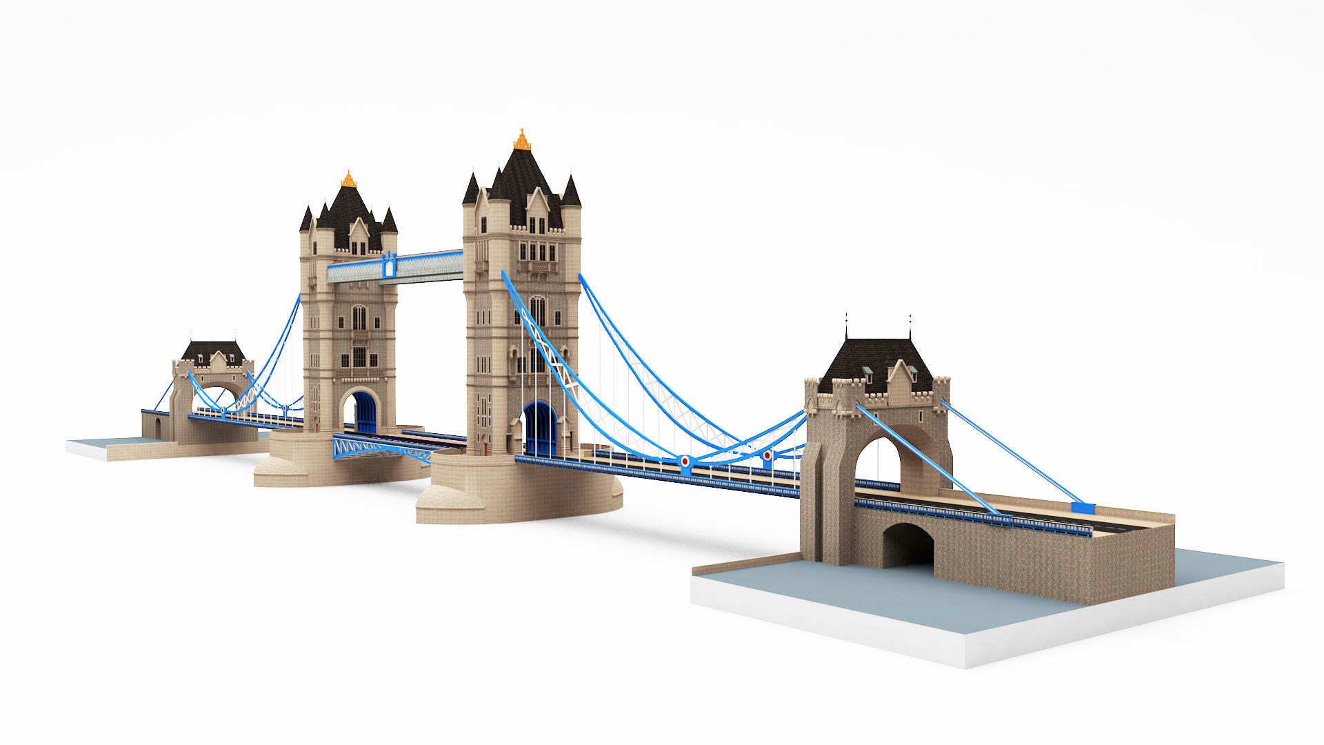 London Tower Bridge 3D model_2