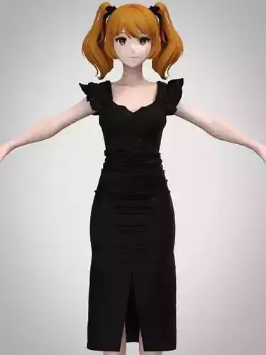 Black shearing dress 