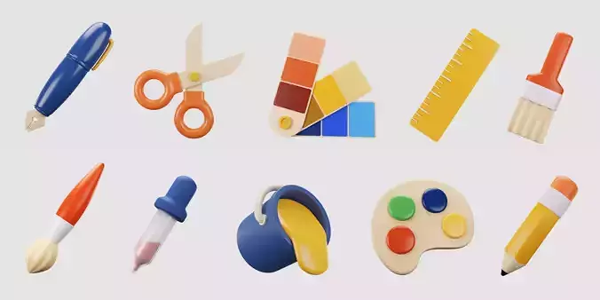 Graphic Design Tool 3D icon 3D model