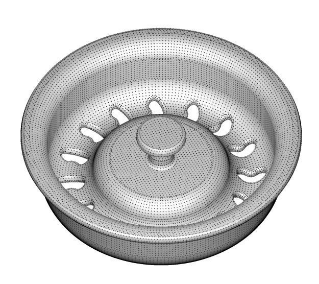 Brass Kitchen Strainer Plug 3D model_3