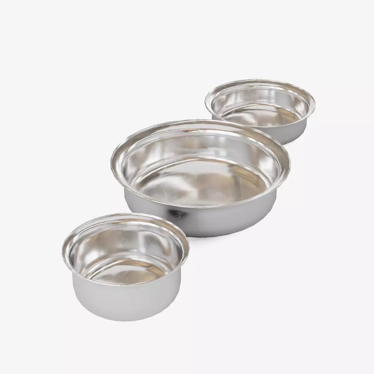 Iron Feeder For Pets 3 Type Low-poly 3D model_0