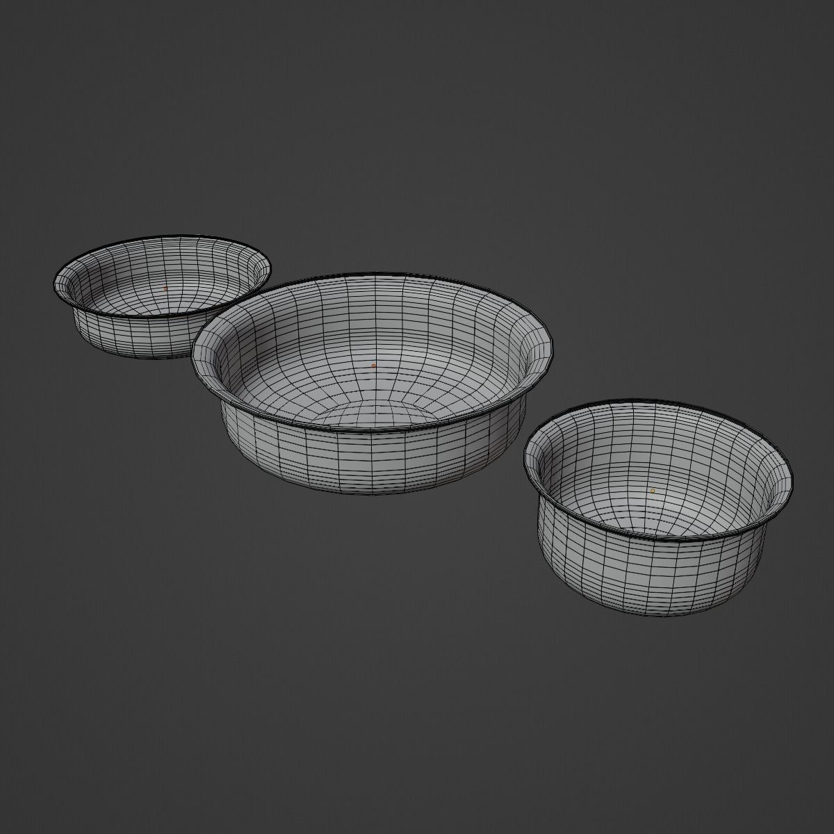 Iron Feeder For Pets 3 Type Low-poly 3D model_10