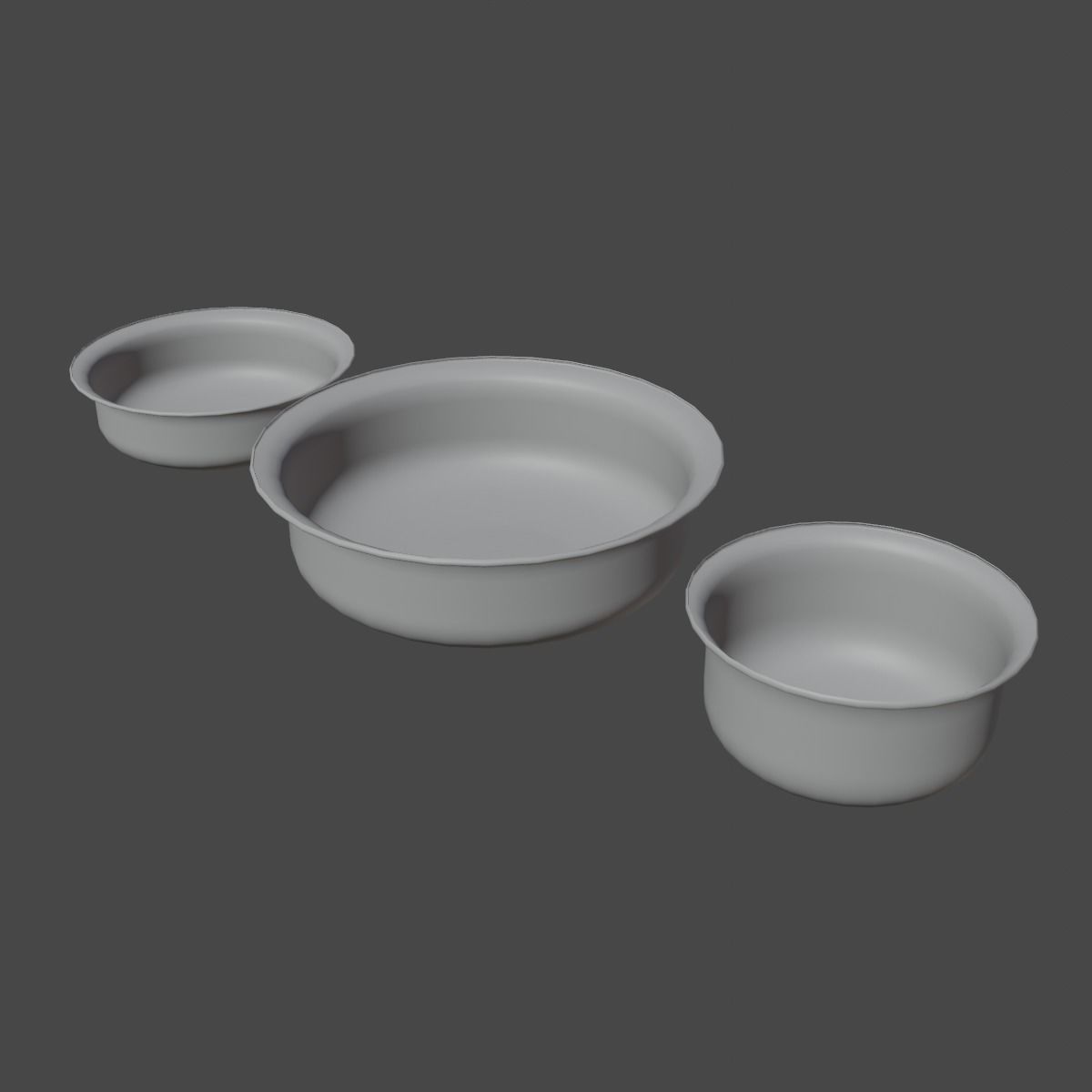 Iron Feeder For Pets 3 Type Low-poly 3D model_9