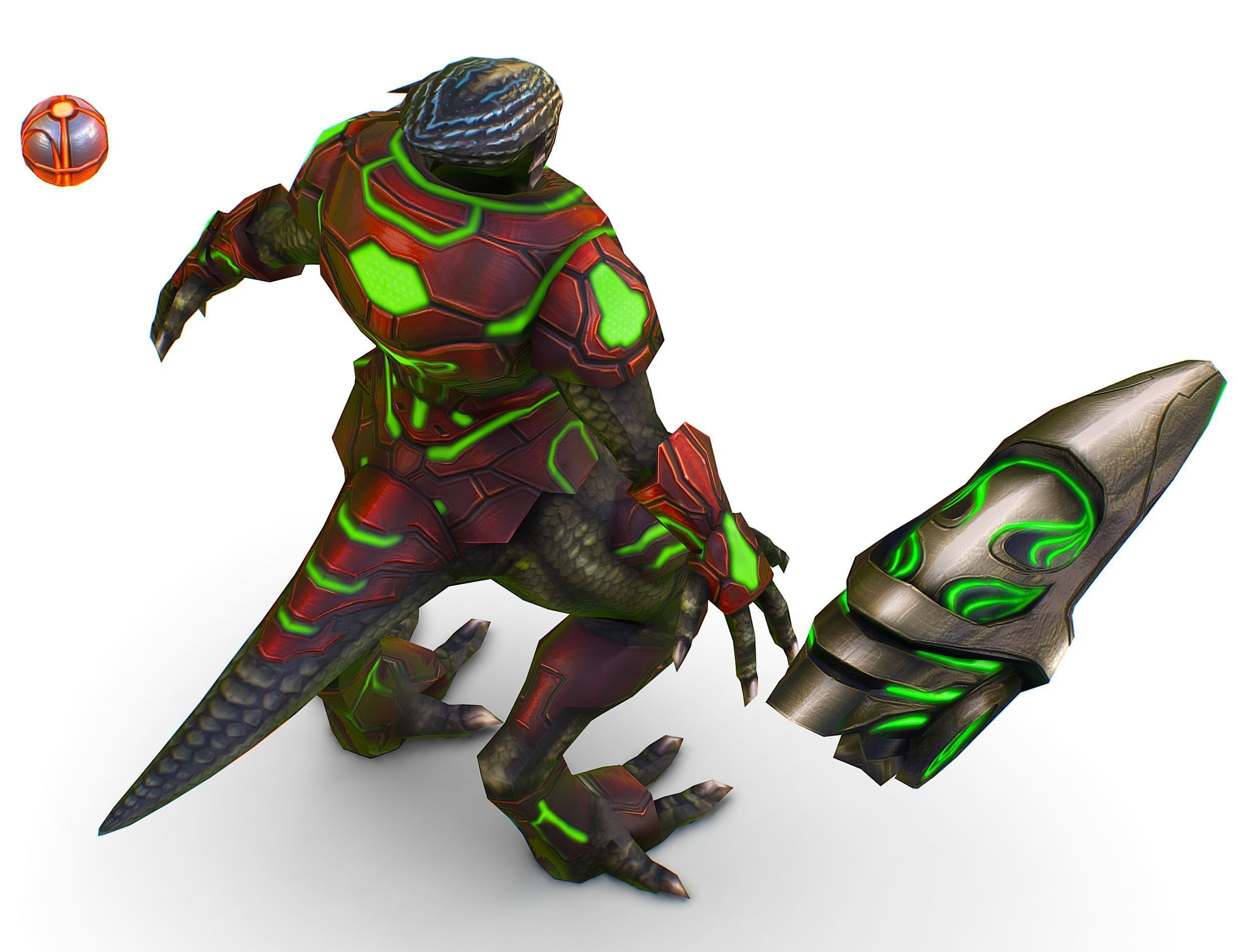 Alien Cyborg Trooper Soldier UFO Low-poly 3D model_17