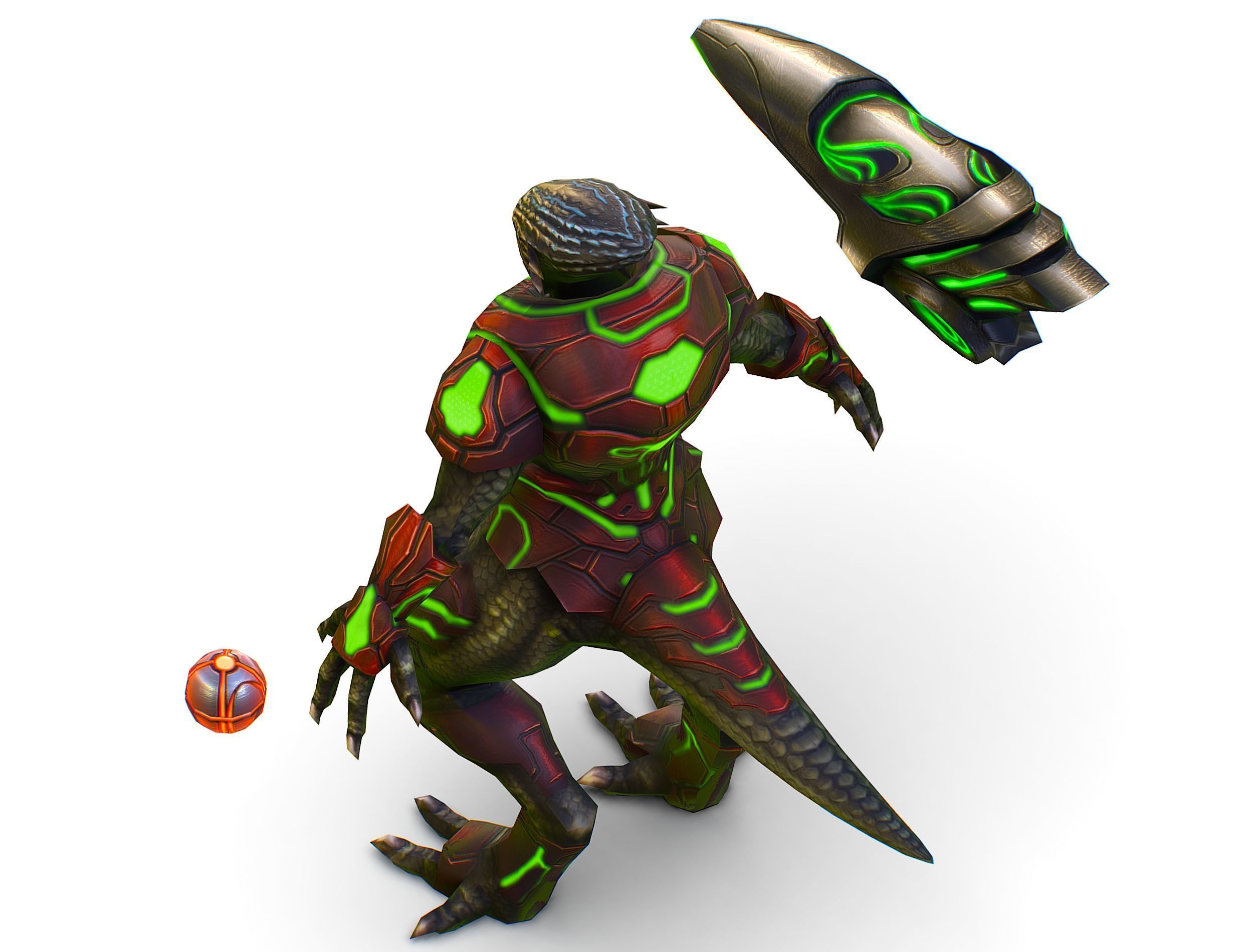 Alien Cyborg Trooper Soldier UFO Low-poly 3D model_16