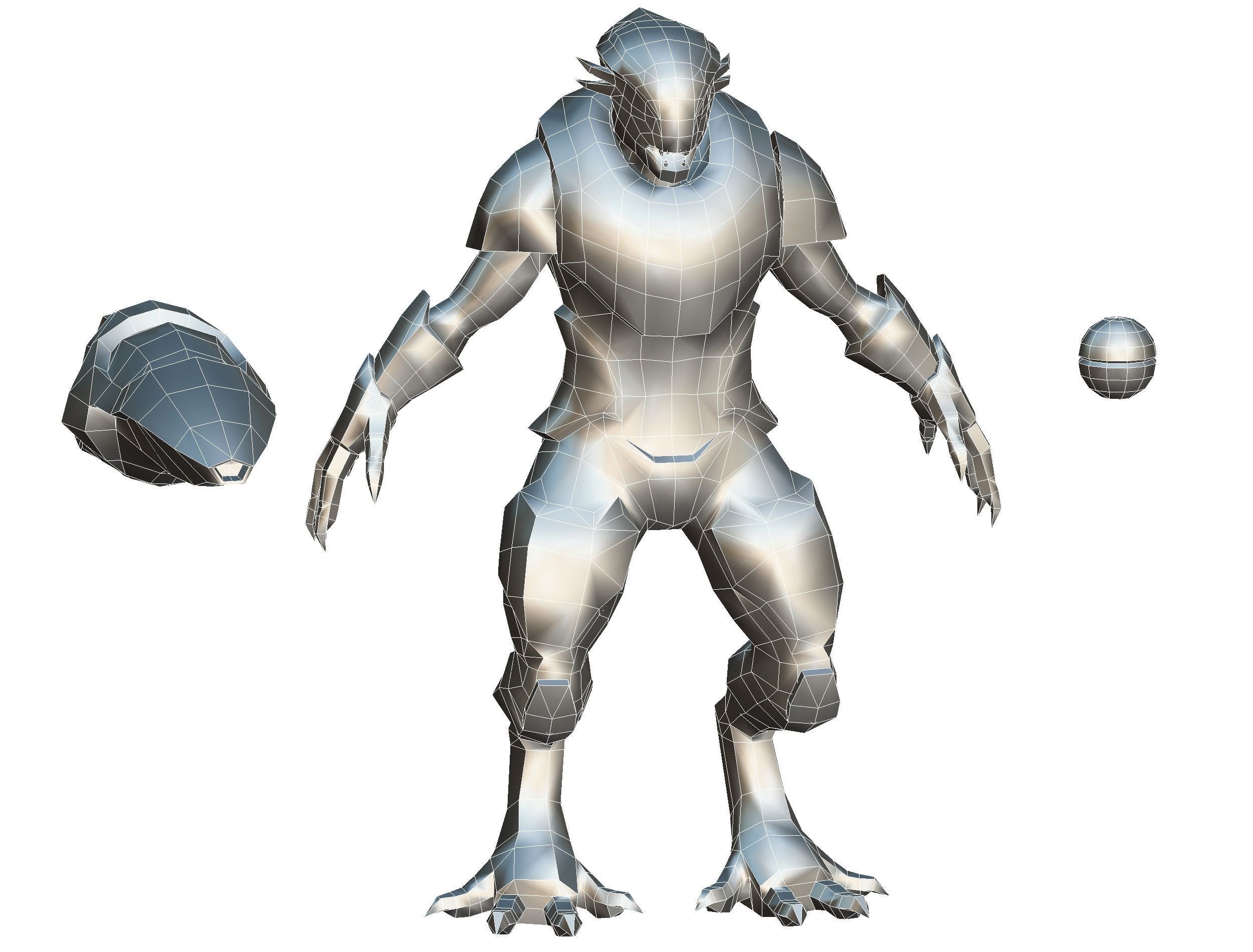 Alien Cyborg Trooper Soldier UFO Low-poly 3D model_19