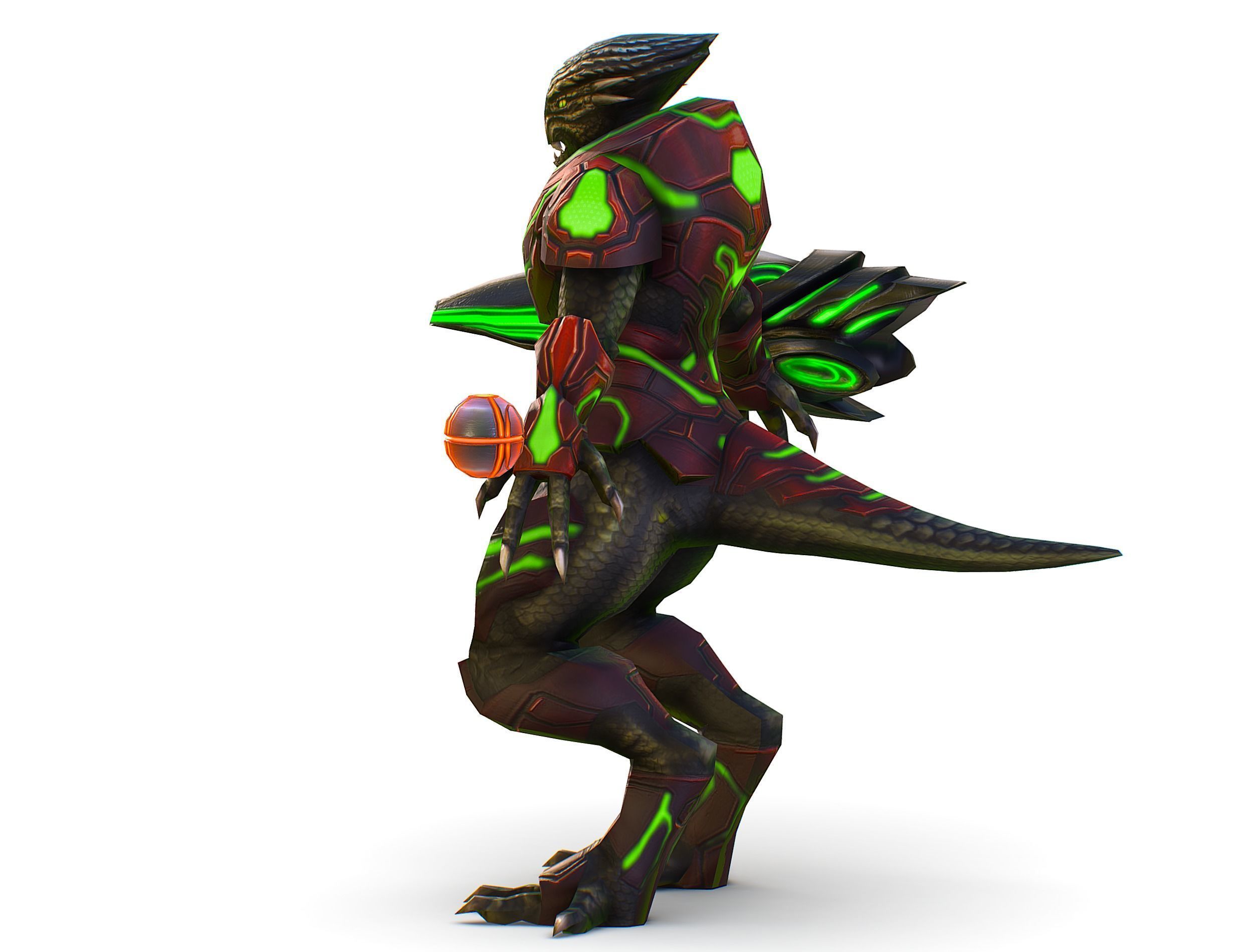 Alien Cyborg Trooper Soldier UFO Low-poly 3D model_6