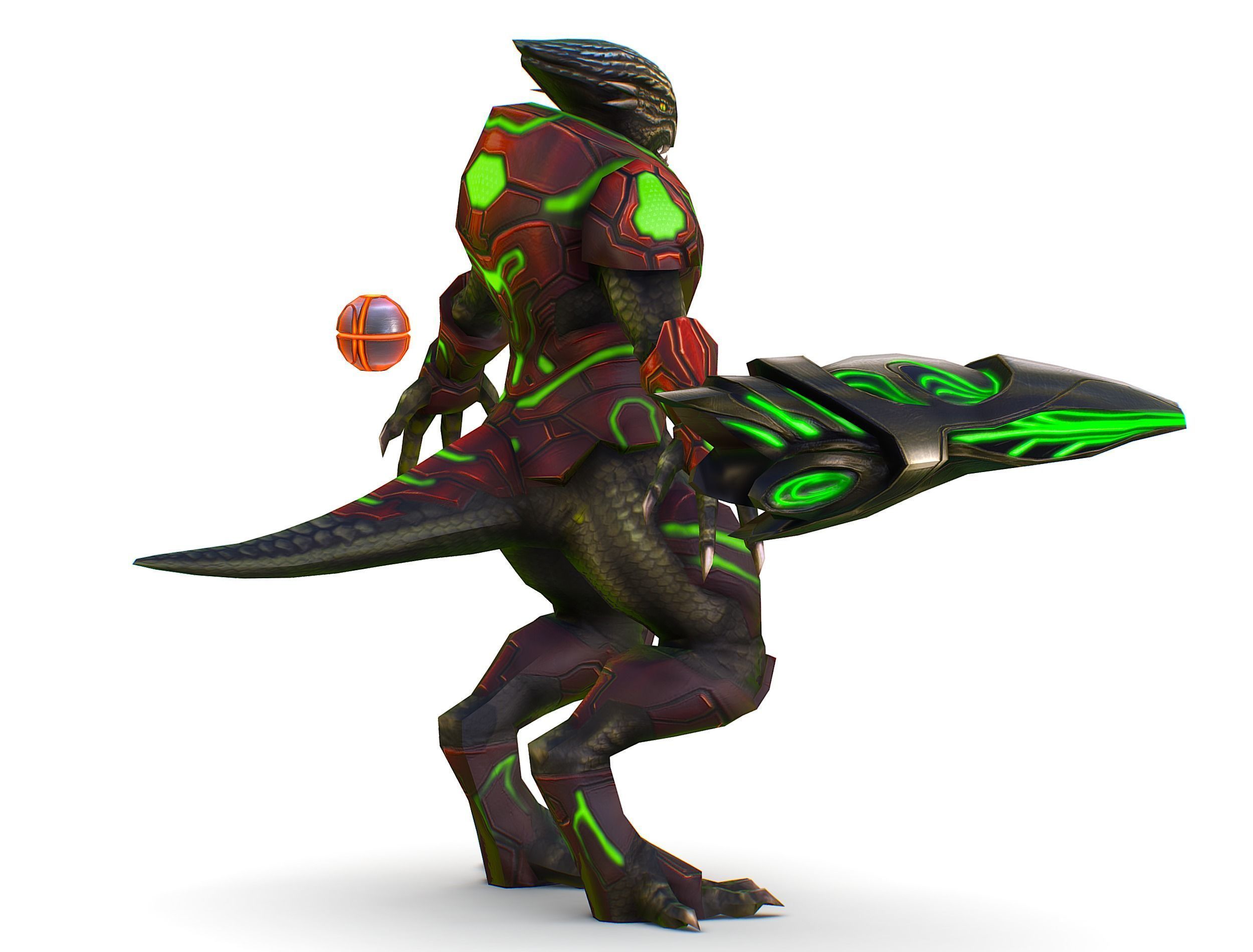 Alien Cyborg Trooper Soldier UFO Low-poly 3D model_10