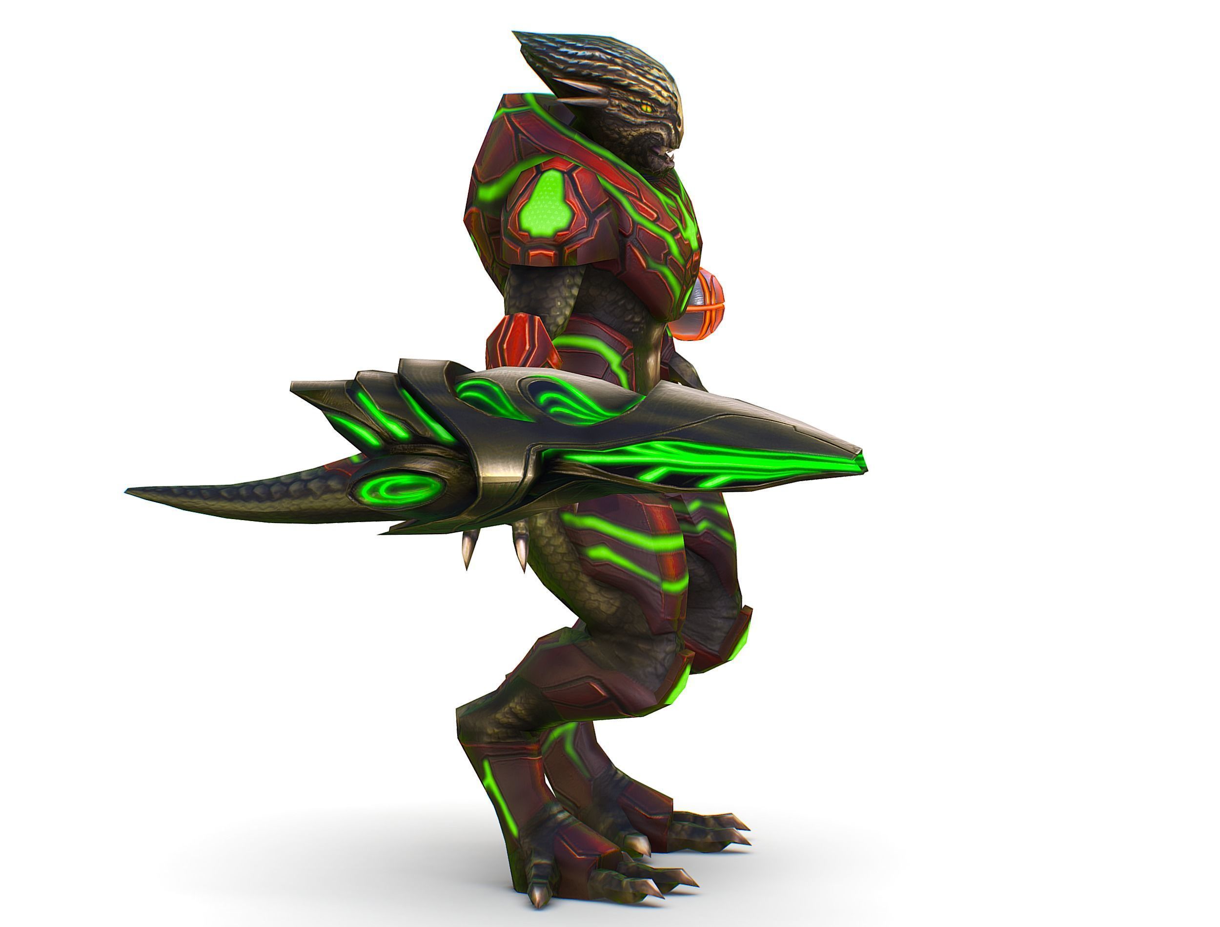 Alien Cyborg Trooper Soldier UFO Low-poly 3D model_11