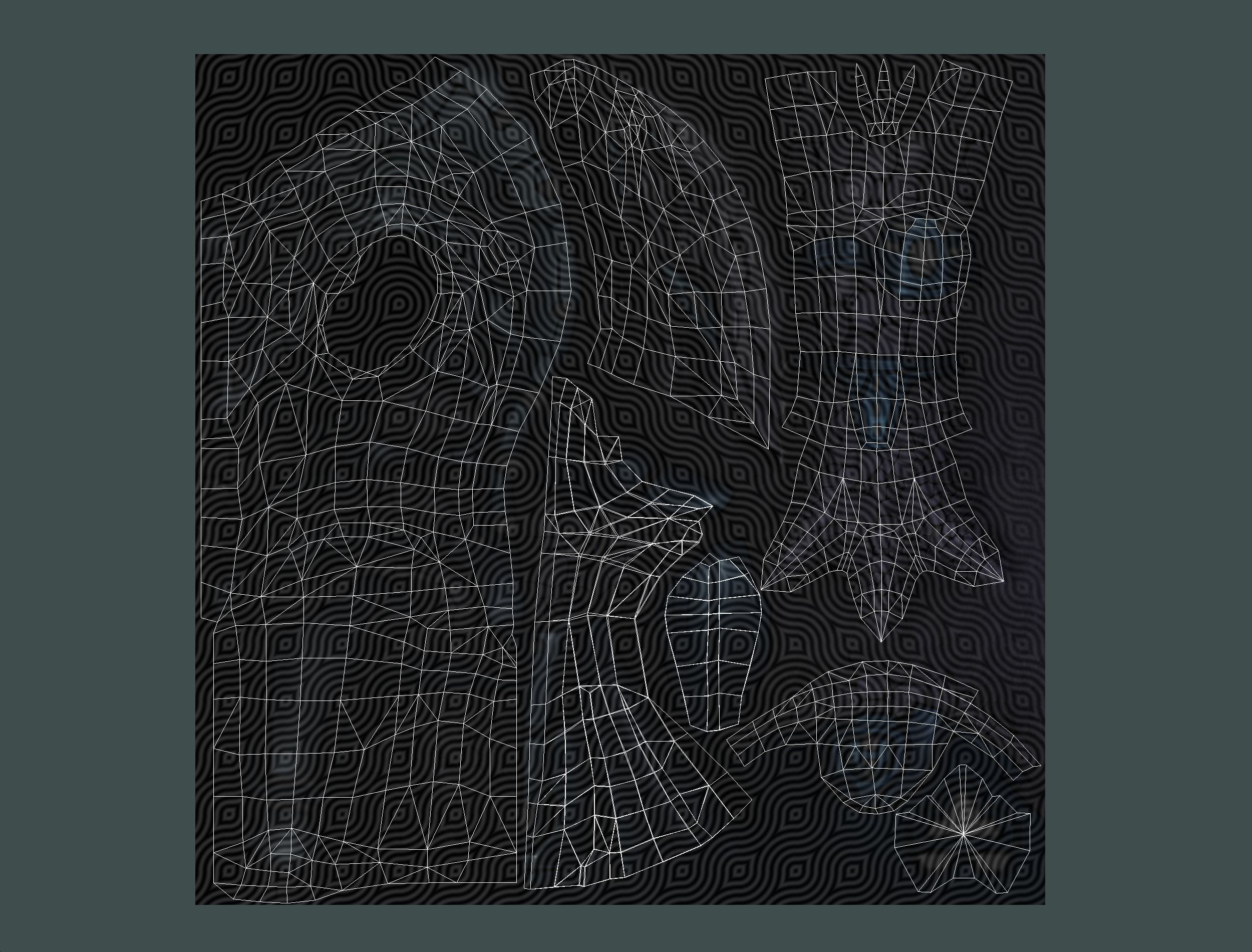 Low Poly Alien Cyborg Trooper Soldier UFO Low-poly 3D model_22