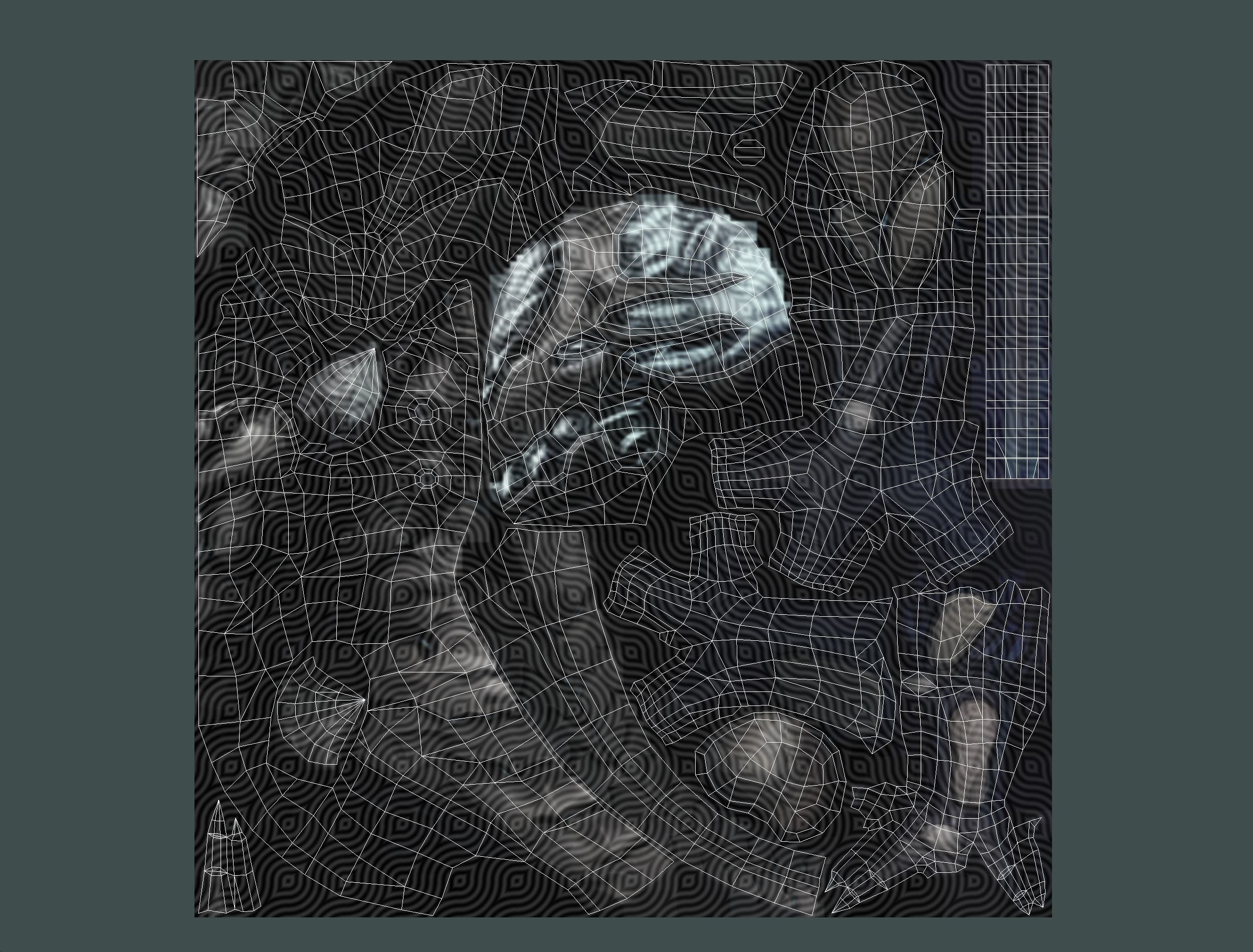 Low Poly Alien Cyborg Witch Wizard UFO Low-poly 3D model_24