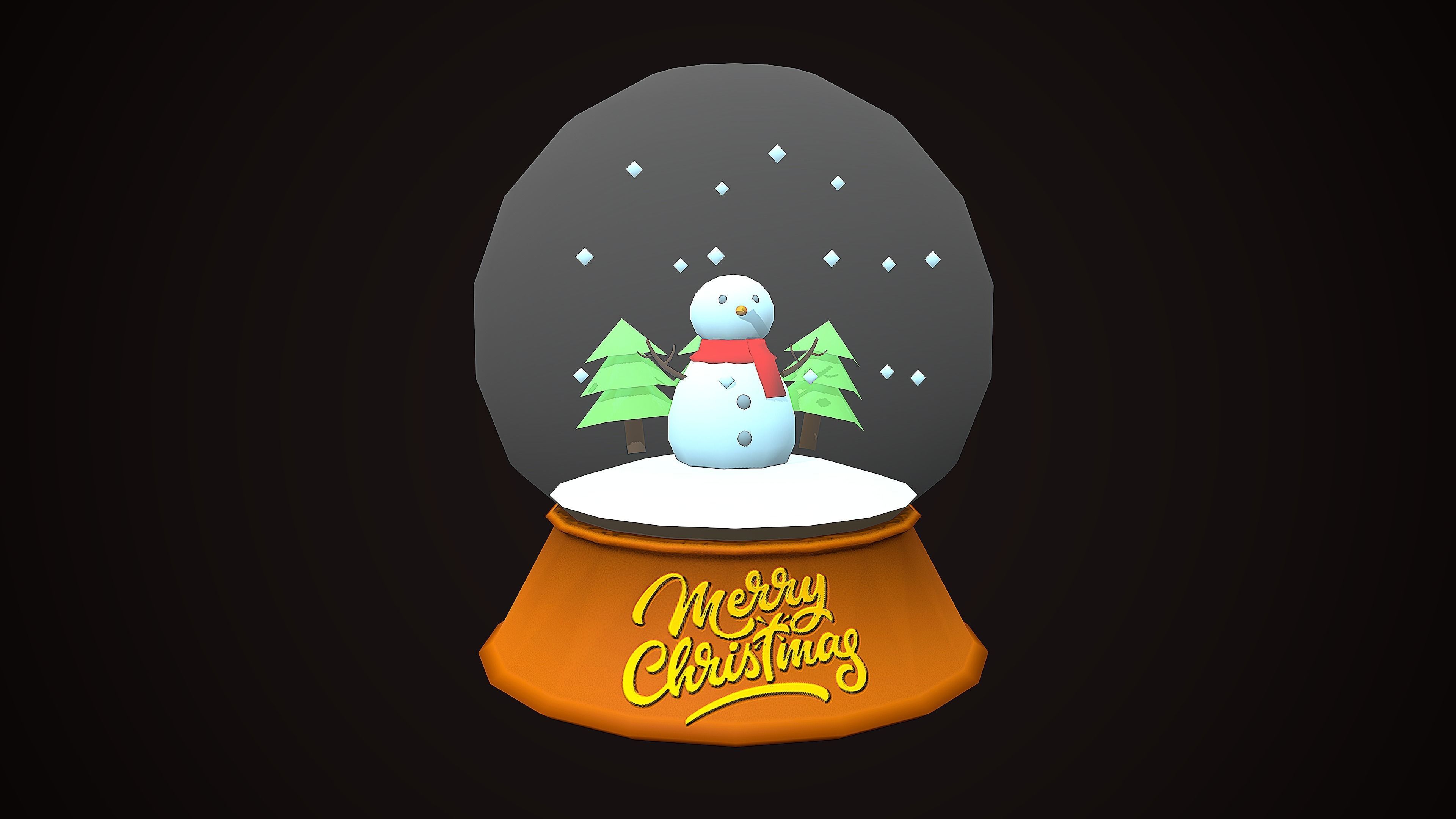 CHRISTMAS PACK DECORATION PROPS - CARTOON STYLIZED 3D Model Collection_36