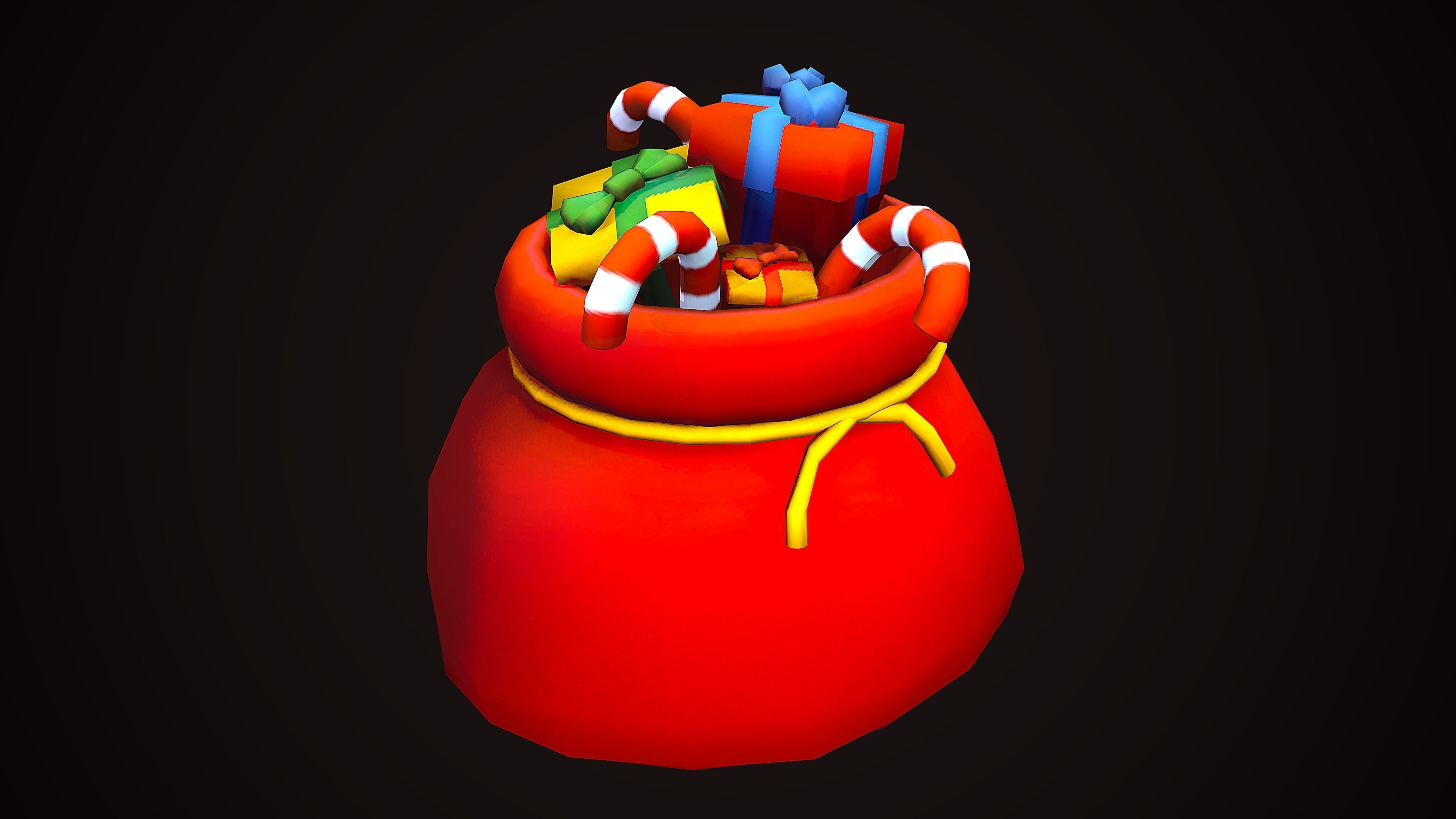 CHRISTMAS PACK DECORATION PROPS - CARTOON STYLIZED 3D Model Collection_29