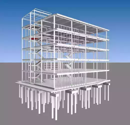 Building in structure by REVIT 3D model