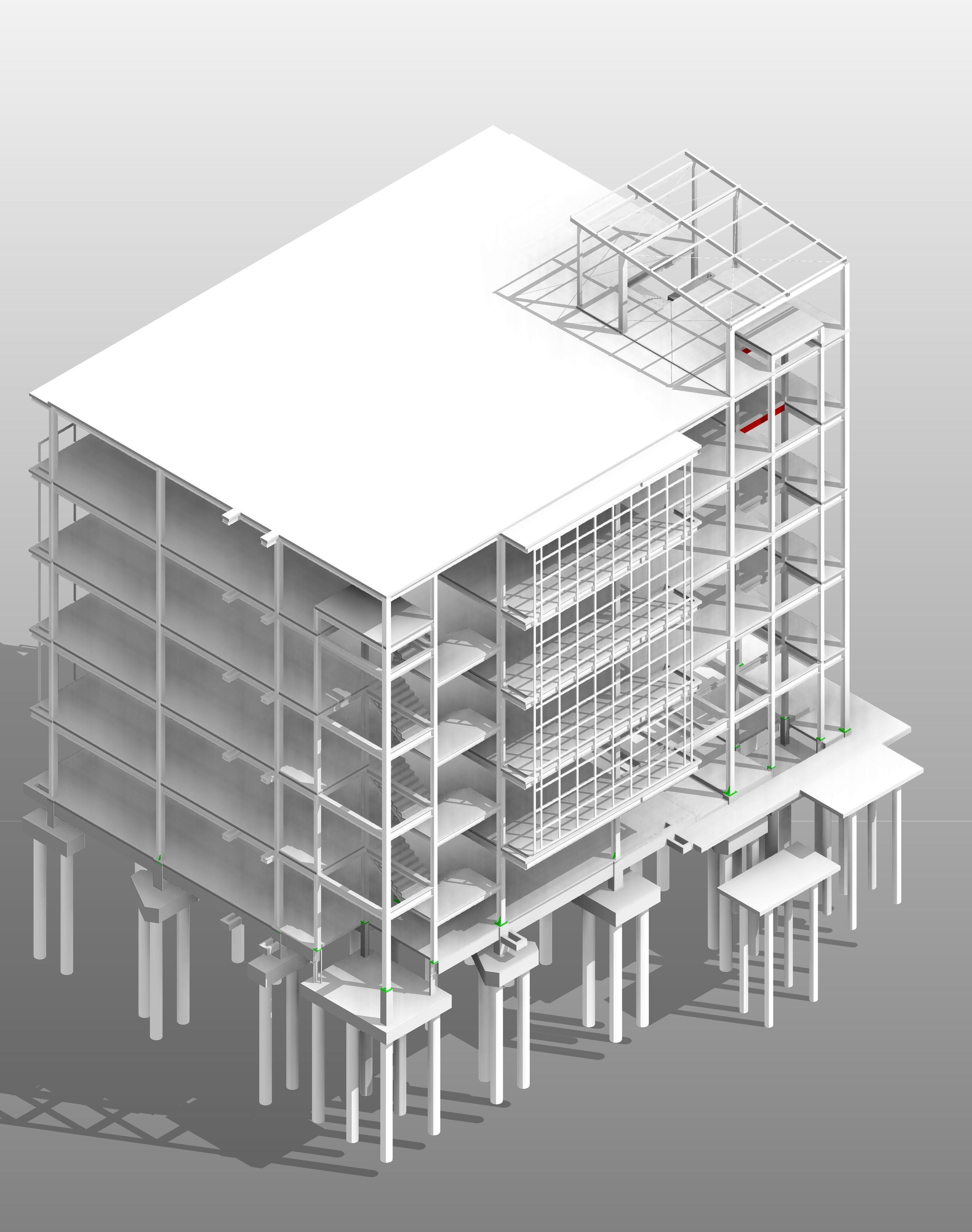 Building in structure by REVIT 3D model_5