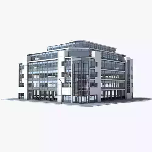 Modern office building 3D model