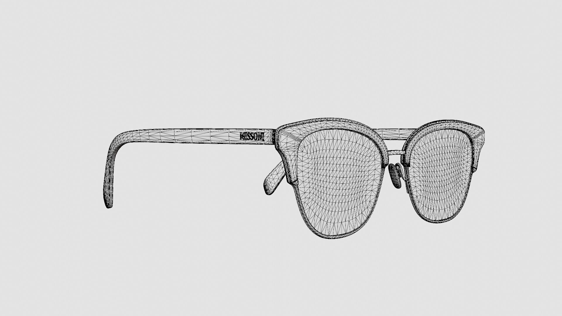 Missoni - MIS 0012 807 Glasses Low-poly 3D model_7