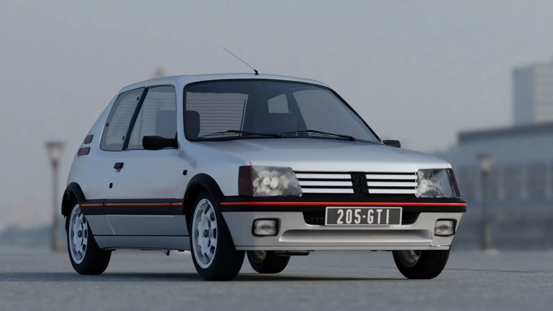 Peugeot 205 gti Low-poly 3D model