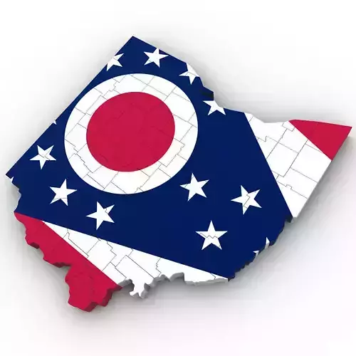 Ohio Political Map 3D model