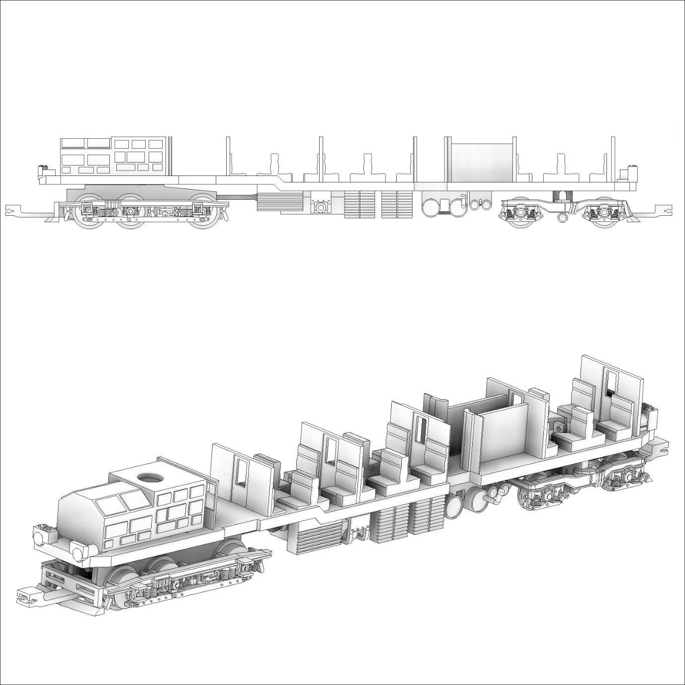 MAV Bbmot railcar 3D print model - TT scale 3D print model_3