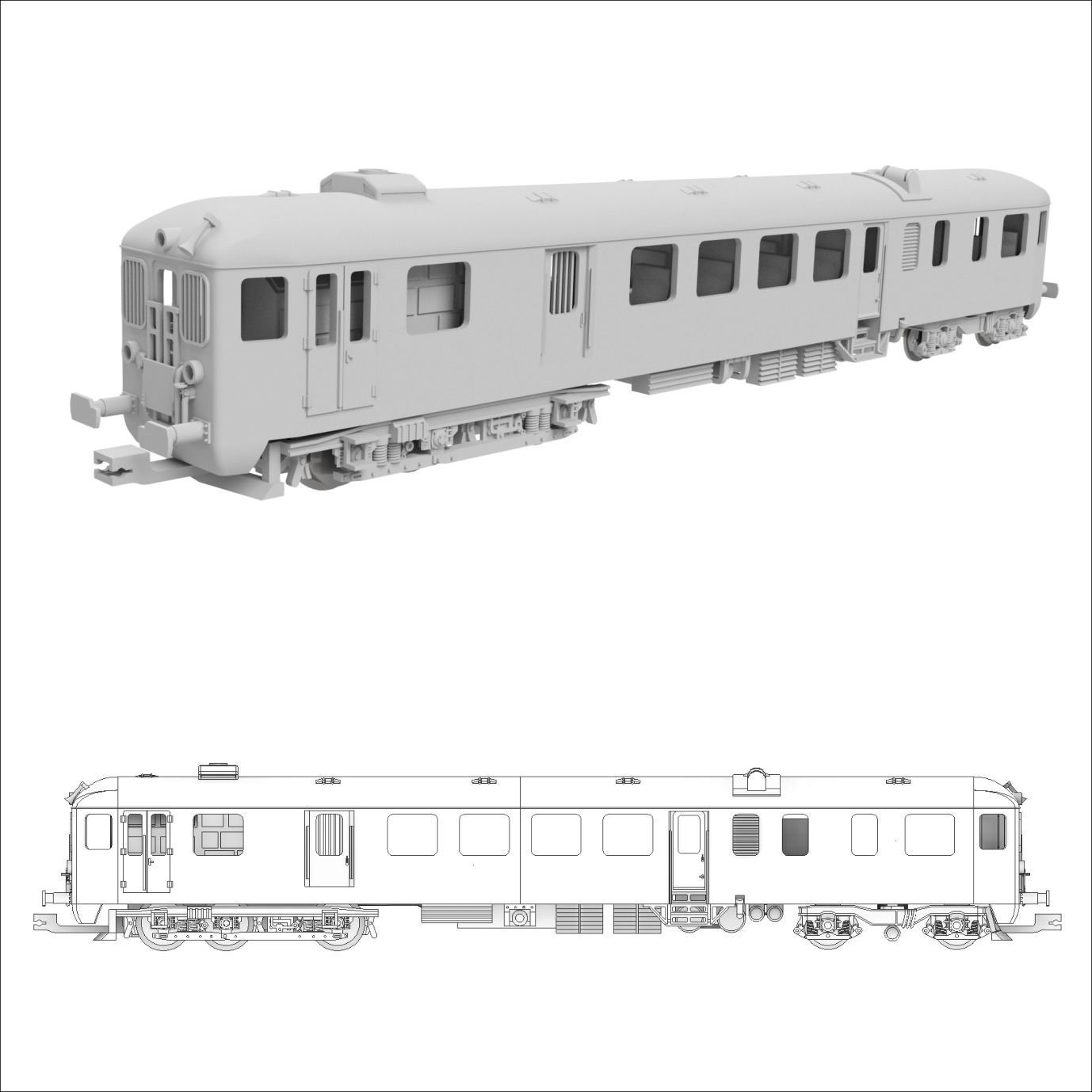 MAV Bbmot railcar 3D print model - TT scale 3D print model_2