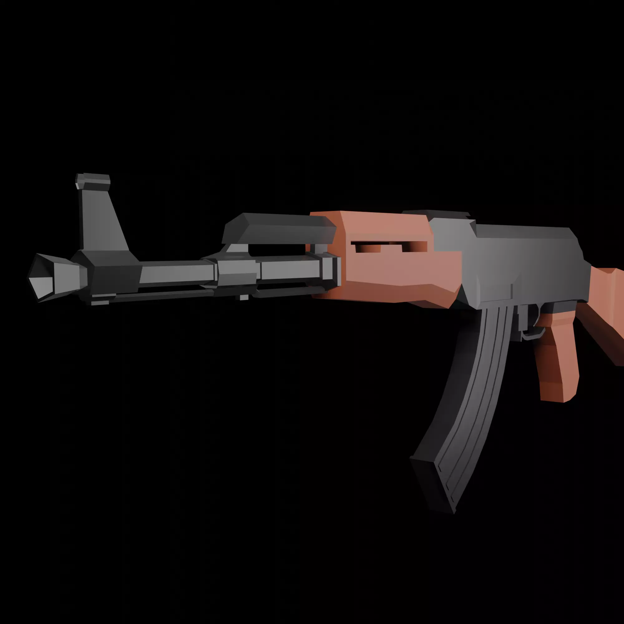 Low Poly AK-47 rifle Free low-poly 3D model