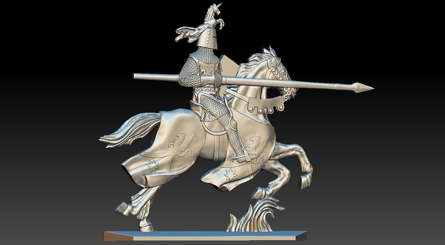 EQUESTRIAN KNIGHT 1 3D print model_17