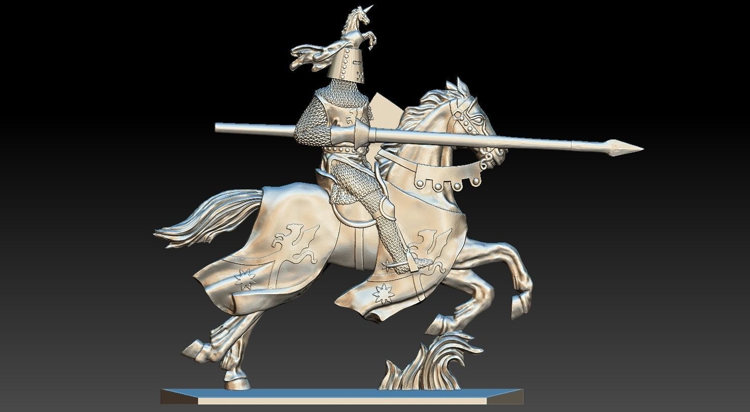 EQUESTRIAN KNIGHT 1 3D print model_12