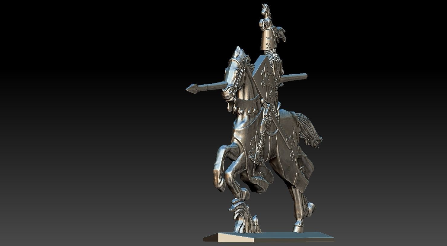 EQUESTRIAN KNIGHT 1 3D print model_27