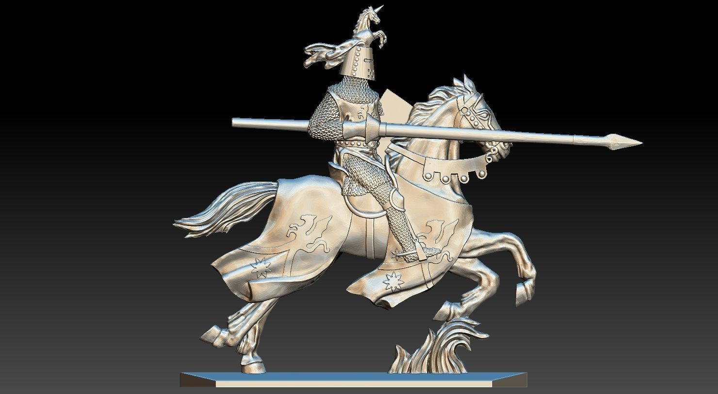 EQUESTRIAN KNIGHT 1 3D print model_18