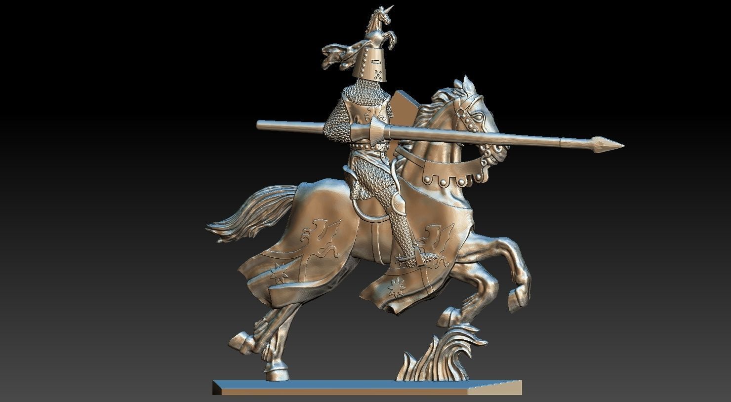 EQUESTRIAN KNIGHT 1 3D print model_19