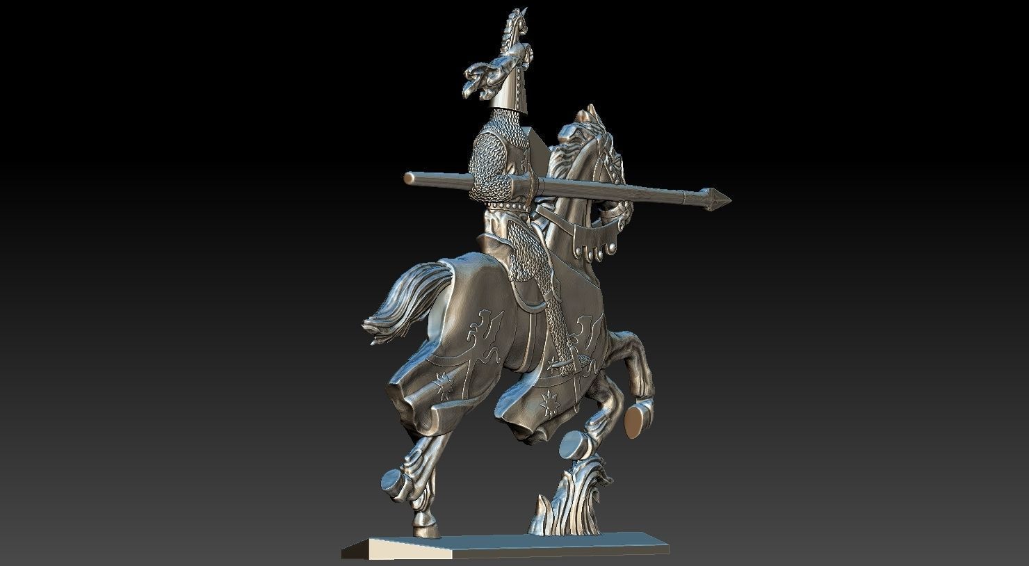 EQUESTRIAN KNIGHT 1 3D print model_13