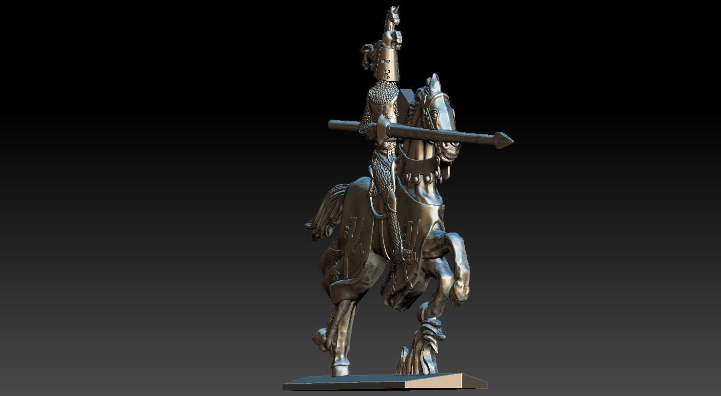 EQUESTRIAN KNIGHT 1 3D print model_16
