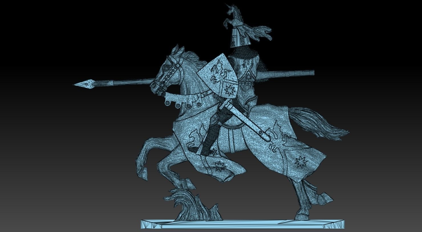 EQUESTRIAN KNIGHT 1 3D print model_23