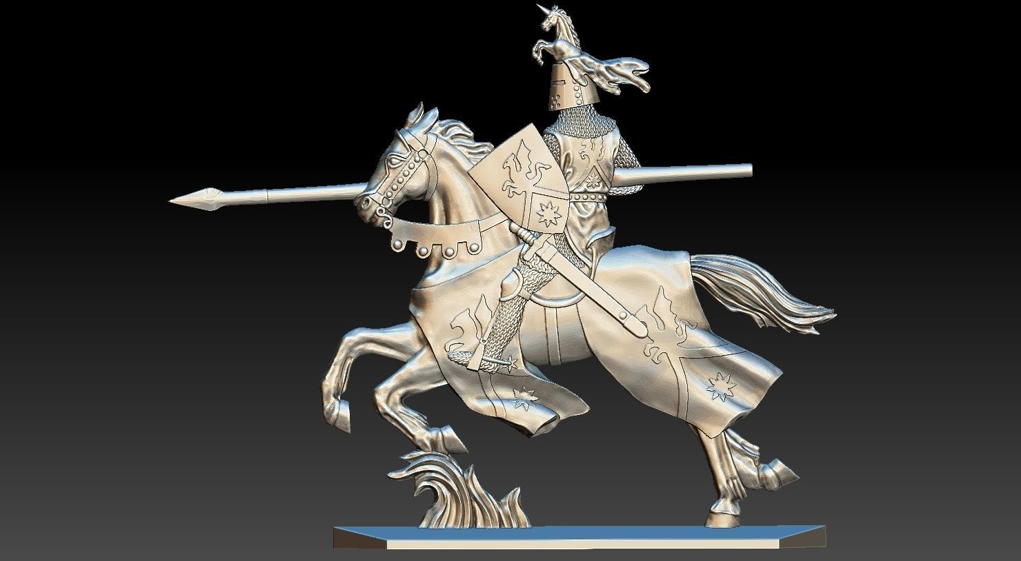 EQUESTRIAN KNIGHT 1 3D print model_29