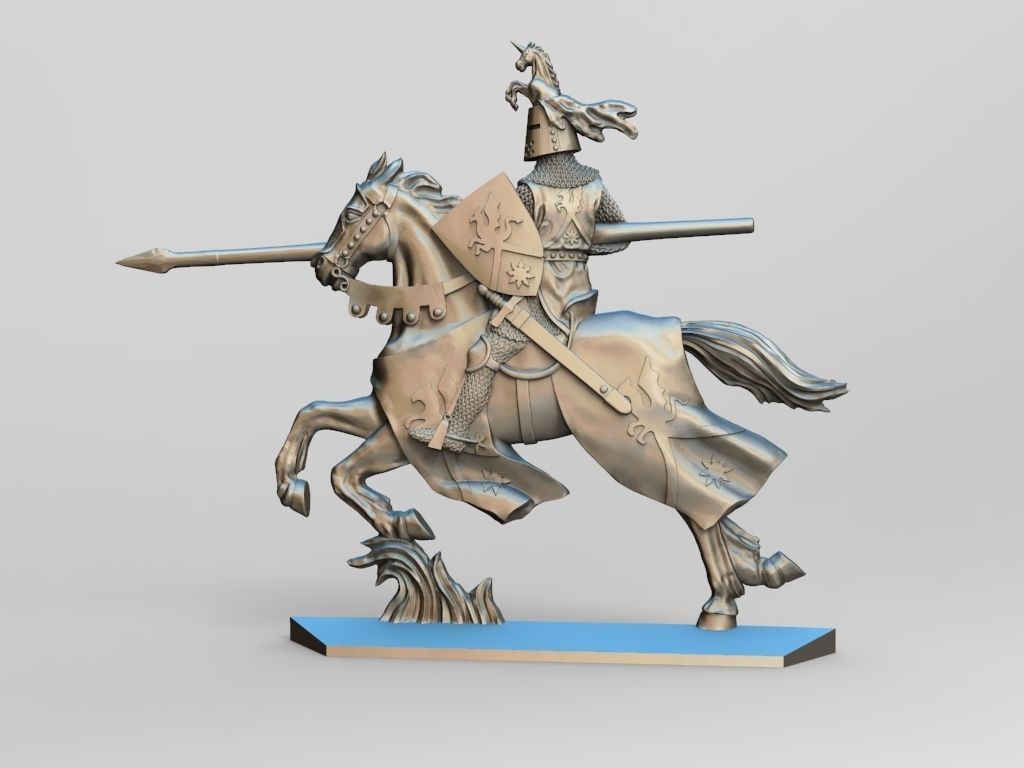 EQUESTRIAN KNIGHT 1 3D print model_2