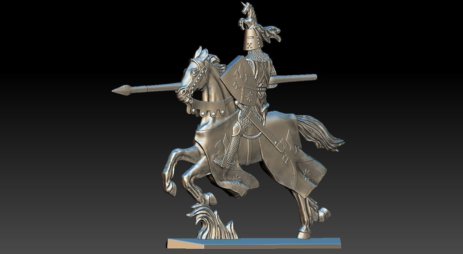 EQUESTRIAN KNIGHT 1 3D print model_9