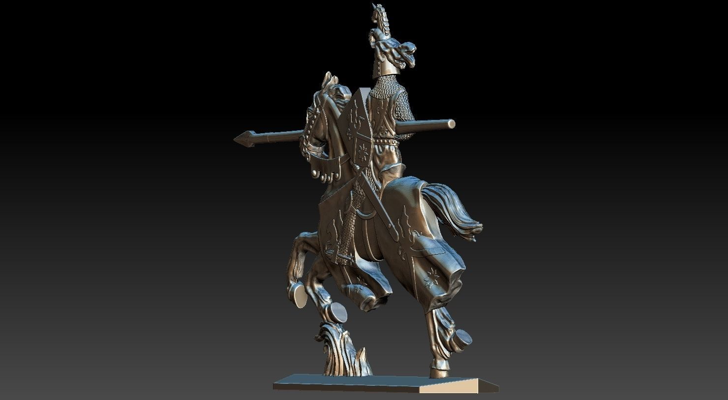 EQUESTRIAN KNIGHT 1 3D print model_7