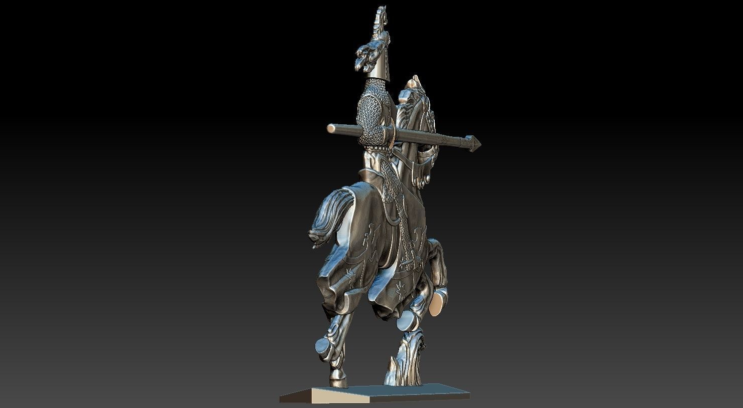 EQUESTRIAN KNIGHT 1 3D print model_11