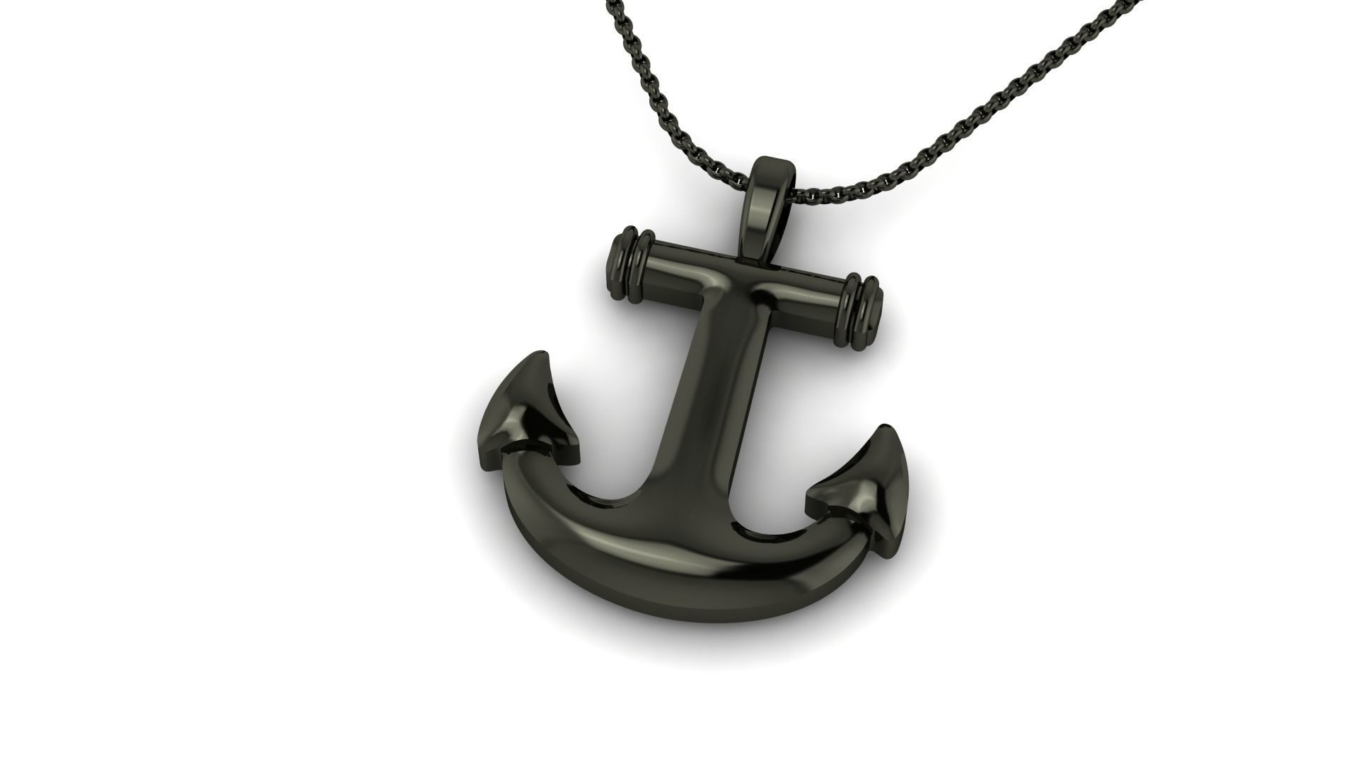 Beautiful anchor design template for pendant Print 3D print model_5