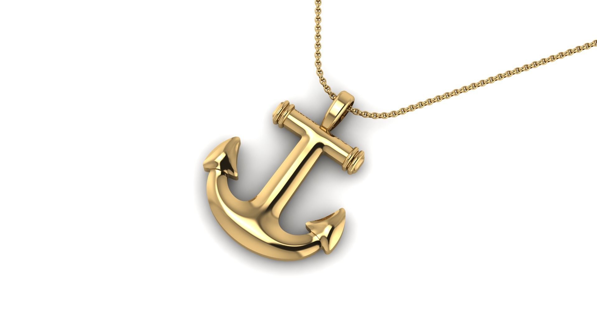 Beautiful anchor design template for pendant Print 3D print model_3