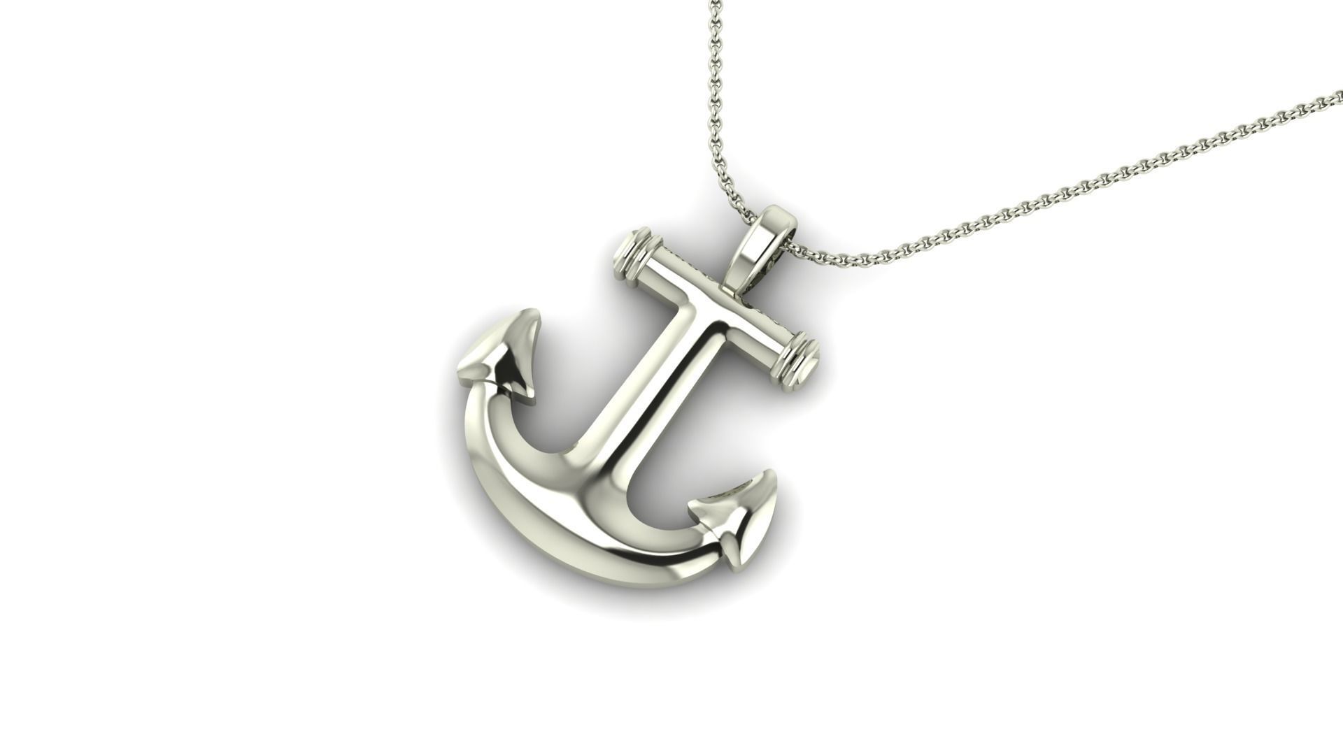 Beautiful anchor design template for pendant Print 3D print model_4