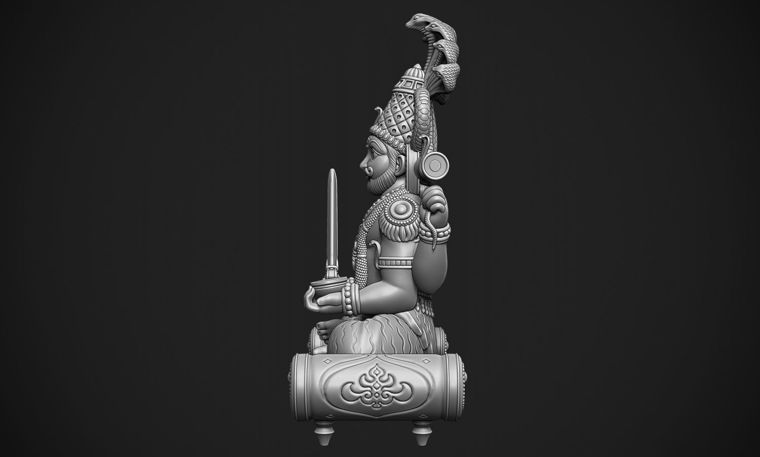 Mallanaswamy statue of lord ganesha 3D print model_7