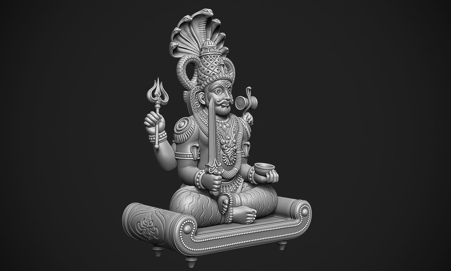 Mallanaswamy statue of lord ganesha 3D print model_4