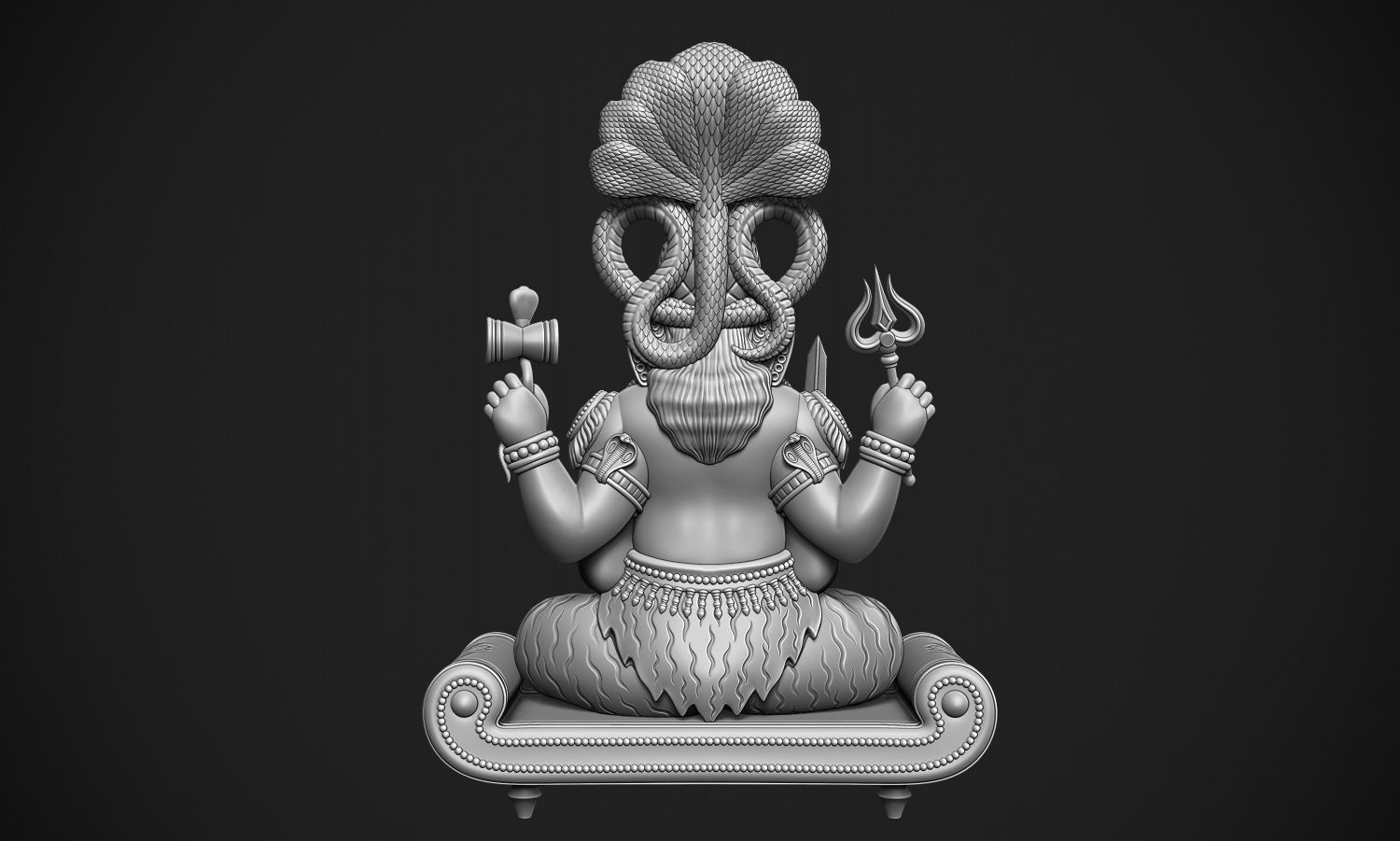 Mallanaswamy statue of lord ganesha 3D print model_9