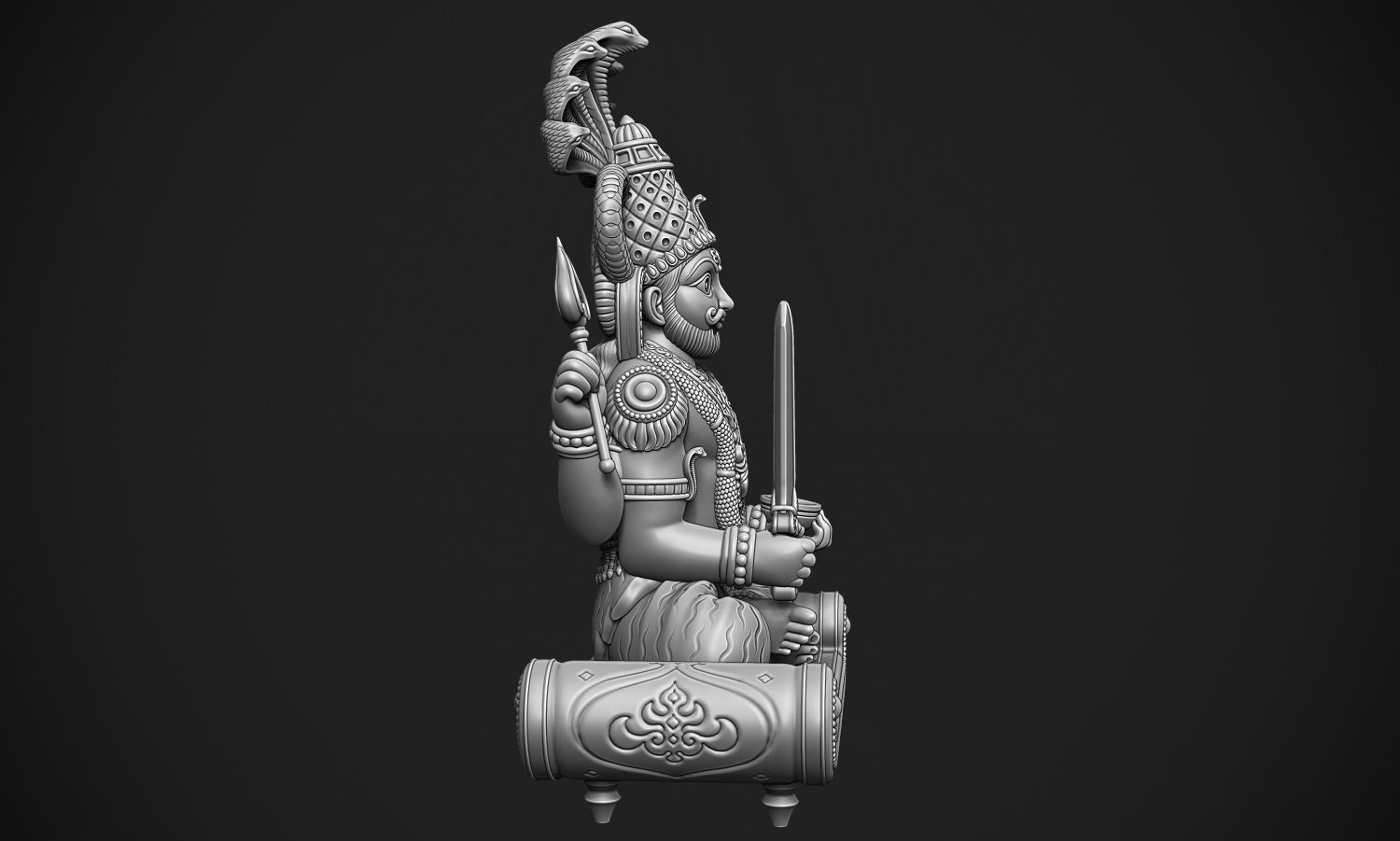 Mallanaswamy statue of lord ganesha 3D print model_10